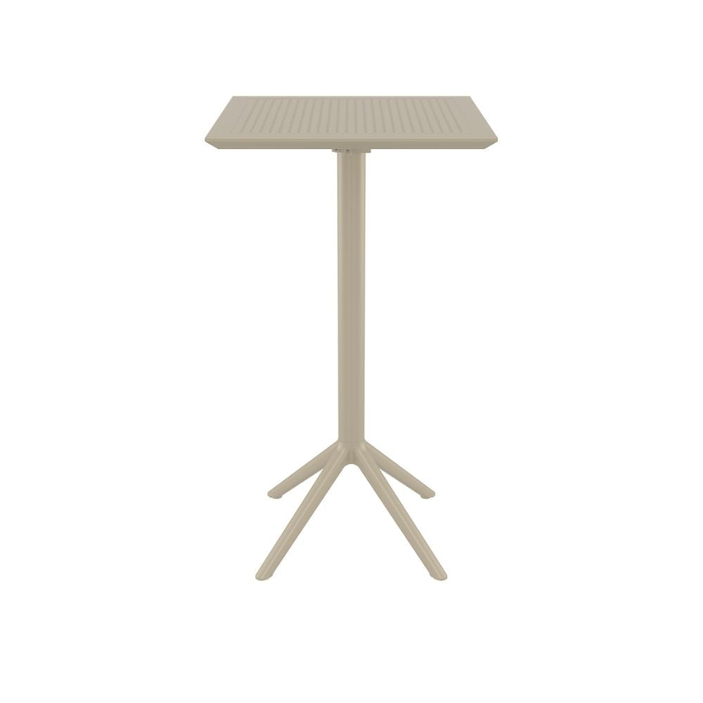 Bar Tables - Mika + Aero Outdoor Bar Set Taupe 3 Piece