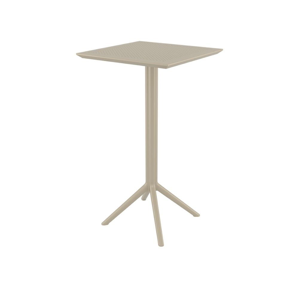 Bar Tables - Mika + Aero Outdoor Bar Set Taupe 3 Piece