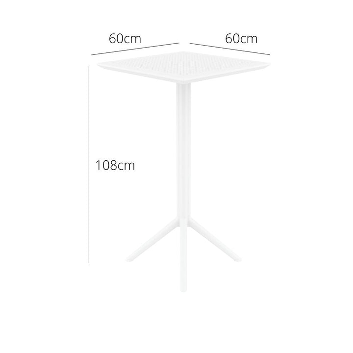 Bar Tables - Mika + Aero Outdoor Bar Set White 3 Piece