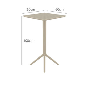 Bar Tables - Mika Outdoor Bar Table Taupe 108cm