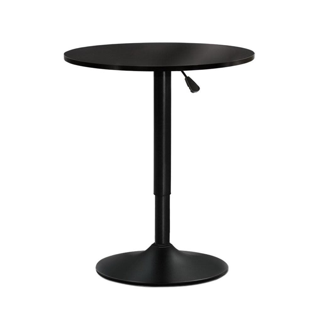 Bar Tables - Oden Adjustable Height Gas Lift Bar Table Black