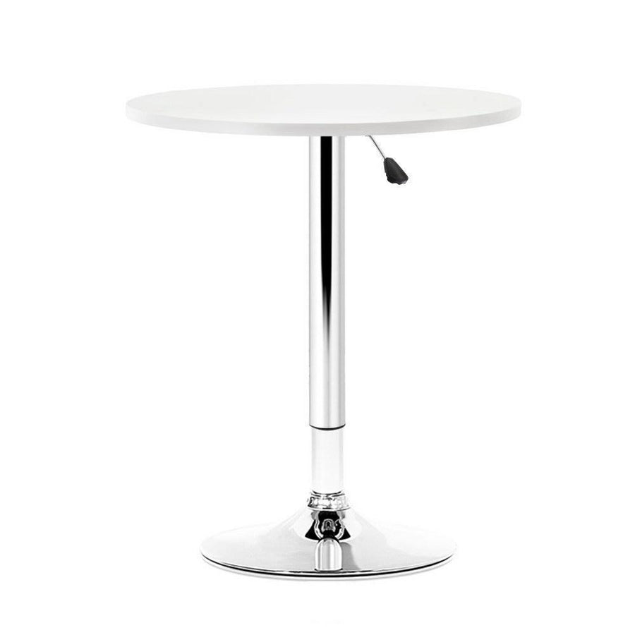 Bar Tables - Oden Adjustable Height Gas Lift Bar Table White